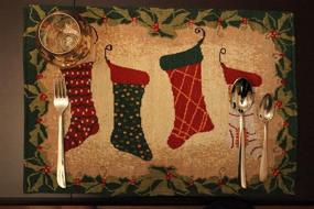 img 2 attached to 🎁 Tache Home Fashion Stockings Decorative: Elevate Your Holiday Décor with Glamorous Stocking Accents