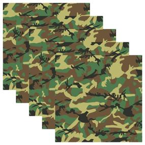 img 4 attached to 🎨 Pack of 5 Army Green Camouflage Self Adhesive Vinyl Sheets 12" x 12" - Ideal for Crafting Projects, Decals, and Other Craft Cutters - Military Camo Permanent Adhesive Backed Vinyl