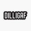 dilligaf sticker graphic laptop windows logo