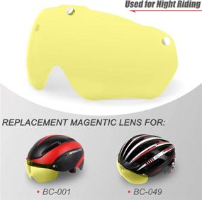 img 1 attached to 🚴 Shinmax Cycling Helmet Visor with Magnetic Goggles Shield - Compatible with Models Bc-049, Bc-001, Bc-002