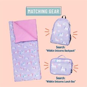 img 2 attached to 🦄 Wildkin Kids Sleeping Bag for Boys and Girls - 57 x 30 x 1.5 Inches - Cotton Blend Materials - Ideal Size for Parties, Camping, and Overnight Travel - BPA-free - Unicorn Design