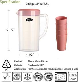 img 3 attached to 🌱 BPA Free Plastic Pitcher: Eco-Friendly Beverage Food Service Solution