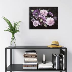 img 2 attached to 🎨 Artmaple Paint by Number Kit: Purple Flowers - DIY Oil Painting for Adult Beginners, Students & Kids (16x20) - Room Décor