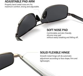 img 1 attached to 😎 SUNGAIT Ultra Lightweight Rectangular Polarized Sunglasses: Ultimate UV400 Protection for Your Eyes!