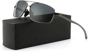 img 4 attached to 😎 SUNGAIT Ultra Lightweight Rectangular Polarized Sunglasses: Ultimate UV400 Protection for Your Eyes!