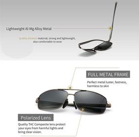 img 2 attached to 😎 SUNGAIT Ultra Lightweight Rectangular Polarized Sunglasses: Ultimate UV400 Protection for Your Eyes!