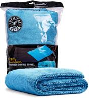 🧼 the ultimate drying towel: chemical guys mic1996 woolly mammoth drying towel in blue logo