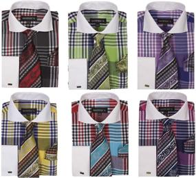 img 3 attached to Georges Plaid Pattern Fashion Dress for Men - Stylish Clothing