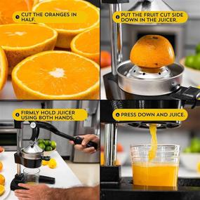 img 2 attached to 🍋 Machika Manual Citrus Juicer - Premium Quality, Heavy Duty Squeezer for Orange, Lemon, Pomegranate, and Lime with Non-slip Pads (Yellow)