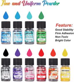 img 3 attached to NODDWAY Tye Dye Colors 100G - 10 Vibrant Pigment Powders for Kids & Adults ; Permanent Tie Dye Kits for Shirts, Clothing, Group Crafts & Party Supplies