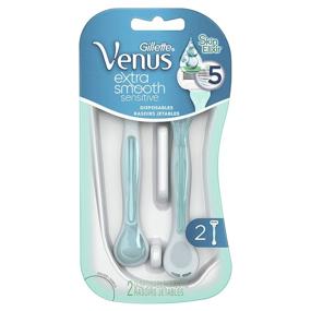 img 4 attached to 🪒 Gillette Venus Sensitive Skin Disposable Razors - Extra Smooth for Women, Pack of 2