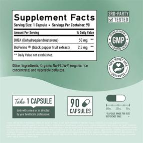 img 3 attached to 🌱 DHEA 50mg: 3-Month Supply Hormone Balance Supplement for Women and Men – Gluten-Free, Vegetarian, Non-GMO, 3rd-Party Tested