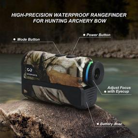 img 3 attached to 🎯 WOSPORTS 1200 Yards Hunting Rangefinder,Archery Rangefinder - Laser Range Finder with Speed, Scan, and Normal Measurements for Hunting and Golf