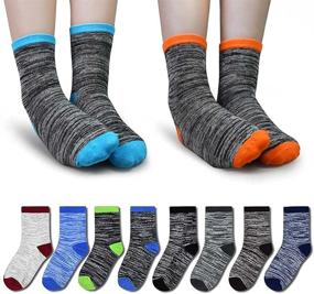 img 4 attached to 🧦 Premium Pack of 10 Boys' Knee High Athletic Knit Cushion Socks - Unisex Cotton, Perfect for Fashionable Kids