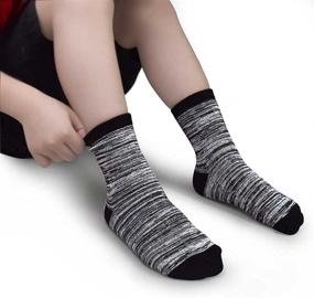 img 1 attached to 🧦 Premium Pack of 10 Boys' Knee High Athletic Knit Cushion Socks - Unisex Cotton, Perfect for Fashionable Kids