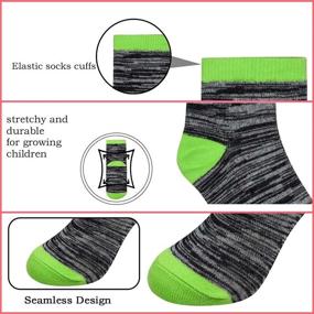 img 3 attached to 🧦 Premium Pack of 10 Boys' Knee High Athletic Knit Cushion Socks - Unisex Cotton, Perfect for Fashionable Kids