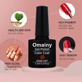 img 1 attached to 💅 Omainy Cat Eye Gel Polish Kit | Elegance Dark Color Series | 6pcs Set with 1 Magnet Stick | Soak Off UV LED Nail Art Manicure Kit