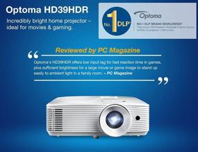 img 2 attached to 🎥 Проектор для домашнего кинотеатра Optoma HD39HDR с высокой яркостью и поддержкой HDR - частота обновления 120 Гц, 4000 люмен, время отклика 8.4 мс, простая установка, зум 1.3X, вход 4K, тихая работа 26dB.