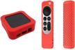 silicone case for 2021 apple tv 4k/ hd 4th generation &amp logo