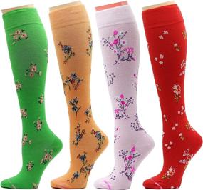 img 4 attached to 🧦 Improve Leg Health with 4 Pairs of Dr. Motion Therapeutic Graduated Compression Women's Knee-hi Socks