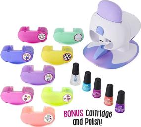 img 3 attached to Cool Maker GO Glam Nail Stamper Deluxe Salon with Manicure and Pedicure Dryer, 3 Bonus Patterns, 2 Bonus Nail Polishes - Amazon Exclusive