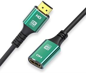 img 4 attached to 🔌 CABLEDECONN 8K HDMI Cable - Male to Female Ultra HD 8K 4K Copper Cord - High Speed 48Gbps - 1M Length - Compatible with PS5 Xbox Laptops HDTVs Projectors - Supports 8K@60Hz 4K@120Hz