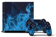 🎮 enhance your gaming experience with ps4 console designer skin and dualshock controller decals – ice flame edition! logo