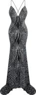 👗 angel fashions spaghetti sequin mermaid dress for women - enhance your wardrobe with stunning women's clothing logo
