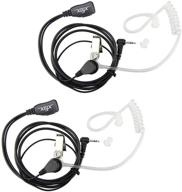 🎧 2-pack xfox 1pin ptt covert acoustic tube earpiece for motorola cobra talkabout md200tpr mh230r mr350r ms350r mt350r mg160a mj270r mt400 t6200 sx500 fv200 em1000 fr50 2 two way radio walkie talkie logo