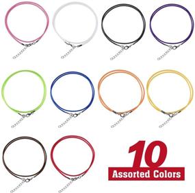 img 3 attached to 📿 TUPARKA 60 Pcs Waxed Necklace Cords with Clasp - 2mm Necklace String for DIY Jewelry Making (10 Colors)