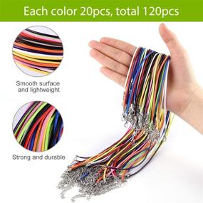 img 1 attached to 📿 TUPARKA 60 Pcs Waxed Necklace Cords with Clasp - 2mm Necklace String for DIY Jewelry Making (10 Colors)