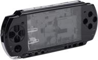 🎮 enhanced psp 3000 full housing case: game console shell replacement parts for psp 3000 (black) logo