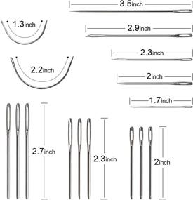 img 3 attached to 🧵 AIEX 29Pcs Upholstery Repair Kit: Leather Hand Sewing Needles, Craft Tools, Thread, Tape Measure, Drilling Awls for Leather Canvas Sewing