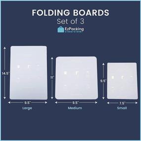 img 3 attached to Set of 3 Laundry Folding Boards - Ideal for T-Shirts, Dress Shirts & Sweaters - Perfect Folding Helper Tool for Adults & Kids - Small, Medium & Large Sizes - Suitable for Travel, Home or Retail Use