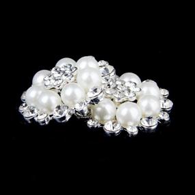 img 1 attached to 🌸 10pcs UEETEK Faux Pearl Flower Buttons: Perfect Embellishments for Craft Projects