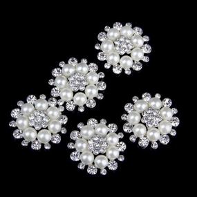 img 3 attached to 🌸 10pcs UEETEK Faux Pearl Flower Buttons: Perfect Embellishments for Craft Projects