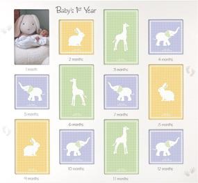 img 4 attached to 📸 Malden International Designs Baby's 1st Year Wall Collage Picture Frame - Showcase Special Moments with 12 Options, 6-4x6 & 6-4x4 Picture Slots - Elegant White Design