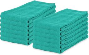 img 4 attached to 🧼 Huck Cleaning Towels 16x26, 12 Pack - Highly Absorbent Towels, Ideal for Windows, Glass, Painted Metal, Ceramic, Counters, Cabinets - Hunter Green