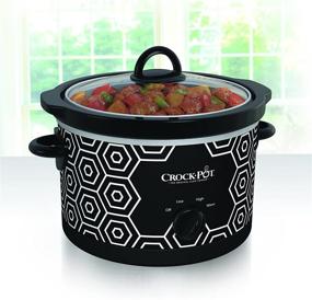 img 1 attached to 🍲 Crockpot 4.5 Quart Round Slow Cooker in Black and White Pattern (Model SCR450-HX)