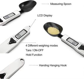 img 2 attached to 🥄 3T6B Kitchen Measuring Spoon Food Scale: Digital Multi-Function Spoon Scale, Weighs 0.1g to 500g, Units in g/oz/gn/ct (Includes 2 AAA Batteries)