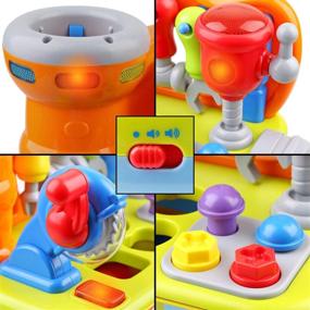 img 3 attached to 🔧 Little Engineer Multifunctional Kids Musical Learning Tool Workbench: A Fun Educational Toy for Teaching Colors, Shapes, Numbers with Lights & Sounds