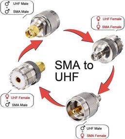 img 3 attached to 📡 Комплект переходников SMA to UHF для антенн Ham/CB-радио и RF-приложений: адаптеры PL259 SO239 UHF VHF