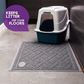 img 2 attached to 🐾 Pawkin Cat Litter Mat: Patented Design with Litter Lock Mesh for Clean and Tidy Floors