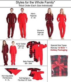 img 3 attached to 🎅 Holiday Matching Pajamas Jumpsuit for Sleepyheads