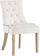 stylish modway pose tufted performance velvet dining chair - elegant ivory design with nailhead trim логотип