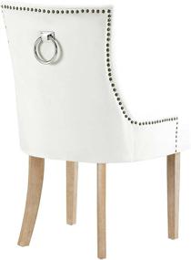 img 1 attached to Stylish Modway Pose Tufted Performance Velvet Dining Chair - Elegant Ivory Design with Nailhead Trim