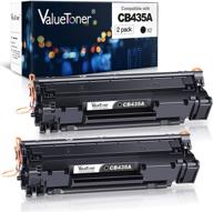 🖨️ premium valuetoner 35a cb435a compatible toner cartridge for hp laserjet p1006, p1009, p1002, p1003, p1004, p1005 printer - black (2 pack) logo