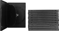 📀 squaredealonline - dv3r14bkwt - 3 disc dvd cases (standard size) in black - pack of 10 cases logo