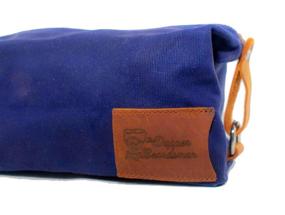 img 3 attached to 🧔 Dapper Beardsman Toiletry Bag: Canvas & Leather Collection in Blue - Stylish and Practical Travel Companion