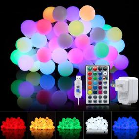 img 4 attached to 🌟 TESYKER 33 Ft 100 LEDs Led Fairy Lights for Bedroom - Remote Controlled Indoor String Lights for Party, Wedding - 16 Colors, Globe Design